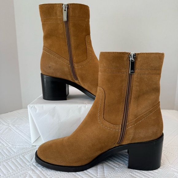 Aquatalia Bellamy Suede Weatherproof Boots Tan Size 9 - Picture 7 of 12